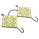 Forset Green And Yellow Wheel Flower Tiles Hooks